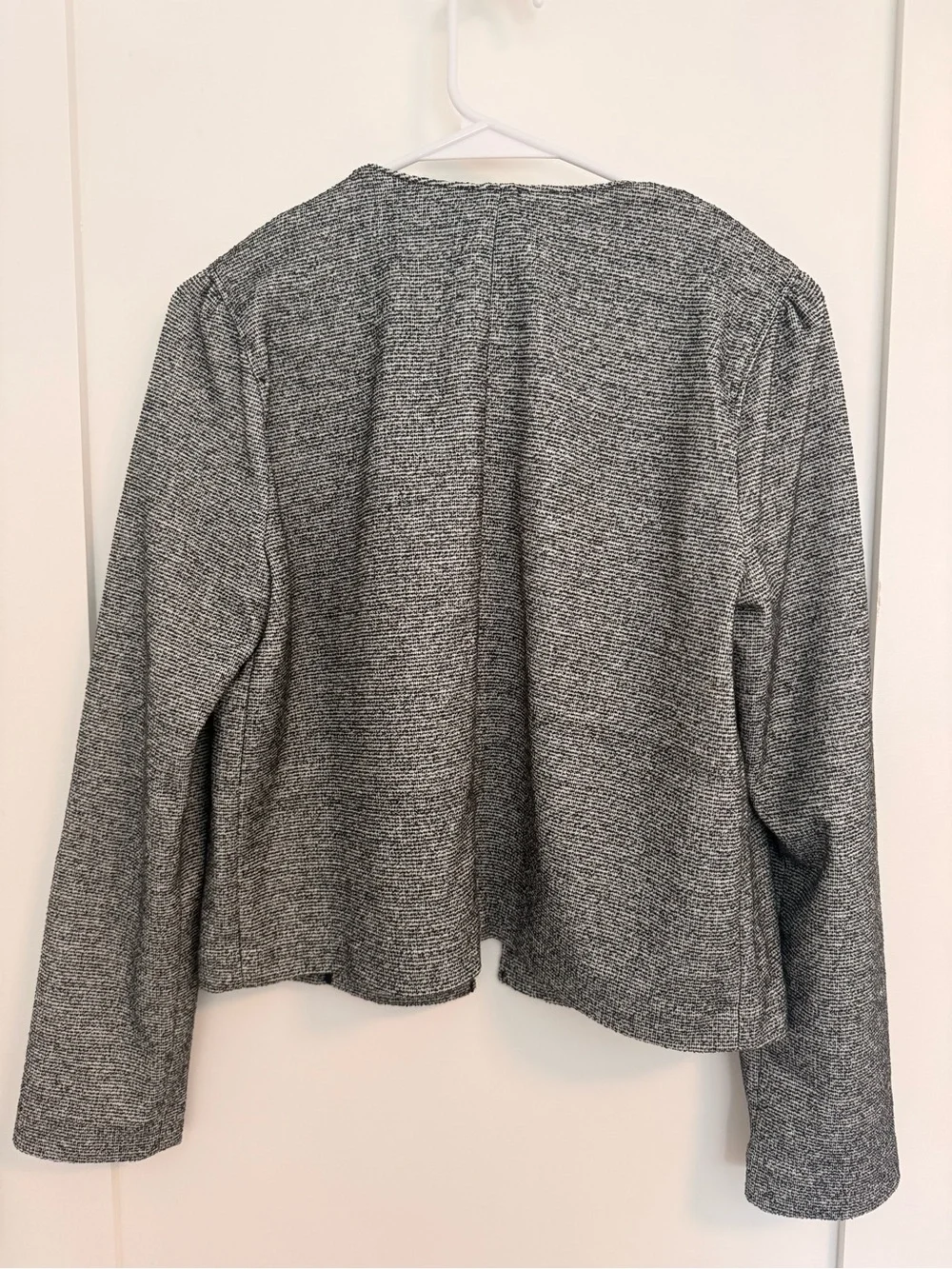 J. Crew 365 Gray Textured Open Soft Blazer Jacket